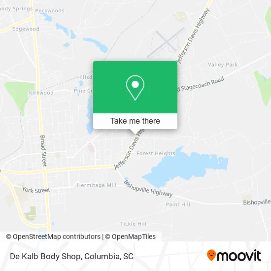 De Kalb Body Shop map