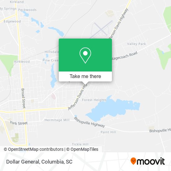 Mapa de Dollar General