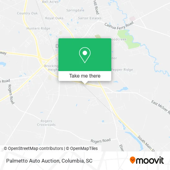 Palmetto Auto Auction map