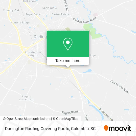 Darlington Roofing Covering Roofs map