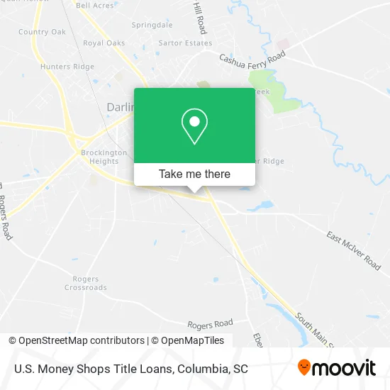 U.S. Money Shops Title Loans map