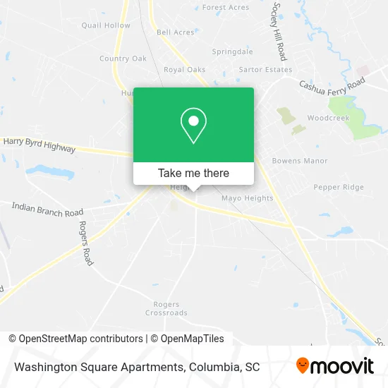 Washington Square Apartments map