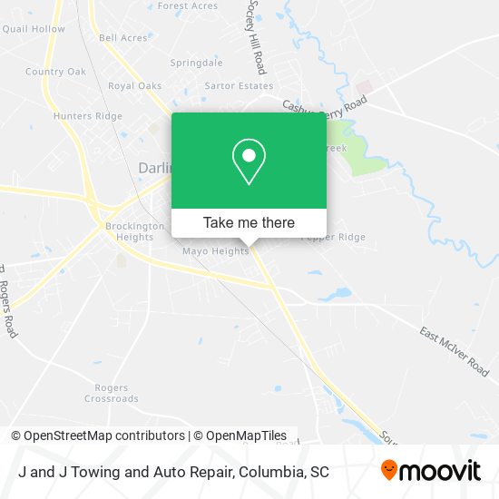 J and J Towing and Auto Repair map
