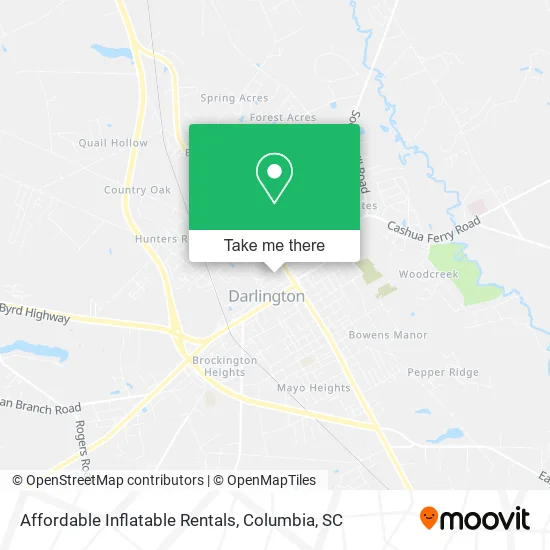 Affordable Inflatable Rentals map