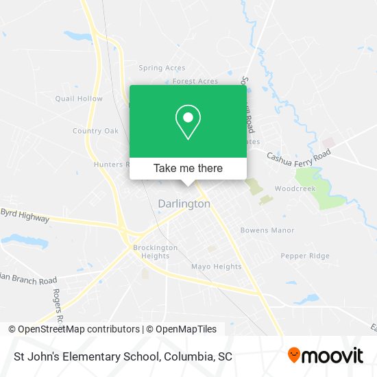 Mapa de St John's Elementary School