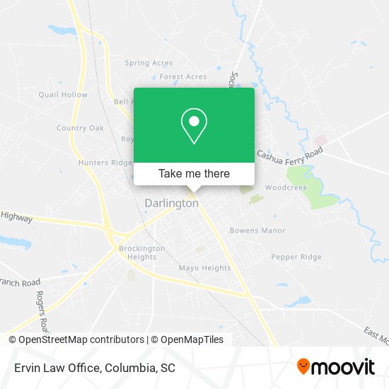 Ervin Law Office map