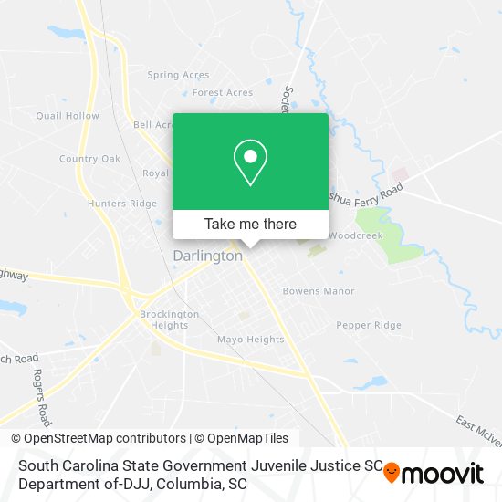 South Carolina State Government Juvenile Justice SC Department of-DJJ map