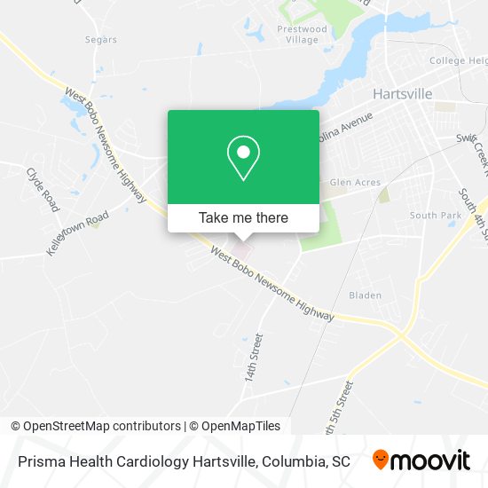 Mapa de Prisma Health Cardiology Hartsville