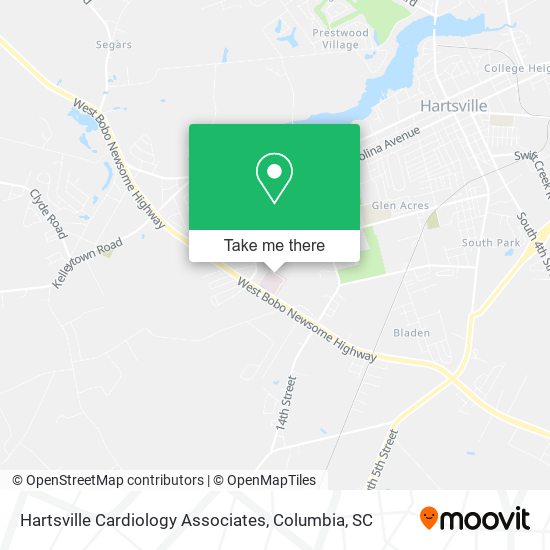 Hartsville Cardiology Associates map
