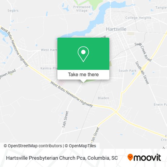 Hartsville Presbyterian Church Pca map