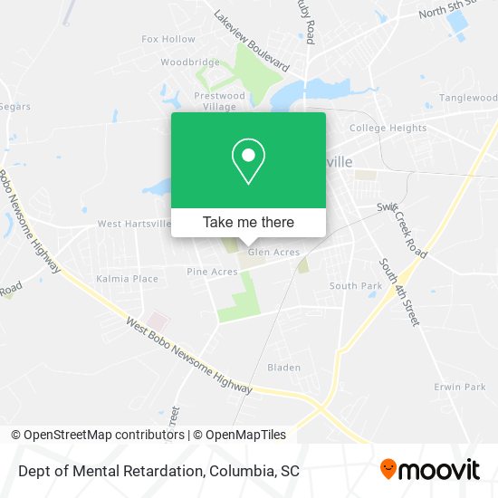 Dept of Mental Retardation map