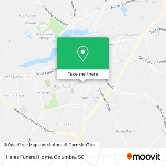 Hines Funeral Home map