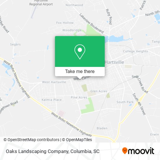 Mapa de Oaks Landscaping Company