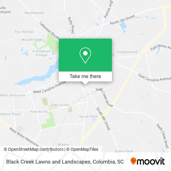 Black Creek Lawns and Landscapes map