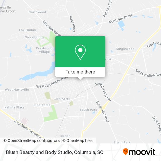 Blush Beauty and Body Studio map