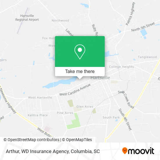 Arthur, WD Insurance Agency map