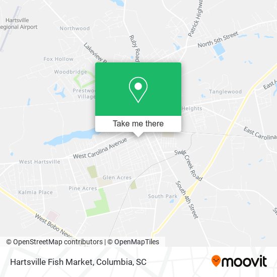 Mapa de Hartsville Fish Market