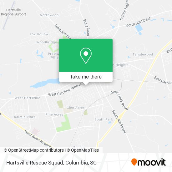 Mapa de Hartsville Rescue Squad