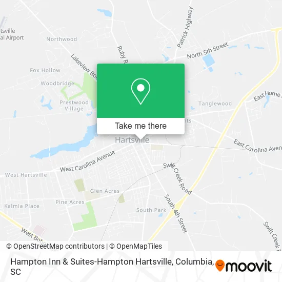 Mapa de Hampton Inn & Suites-Hampton Hartsville
