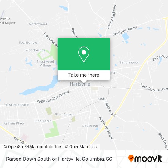 Raised Down South of Hartsville map