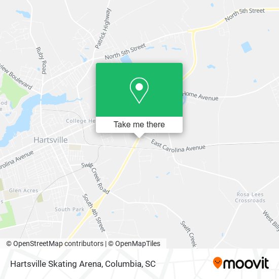 Mapa de Hartsville Skating Arena