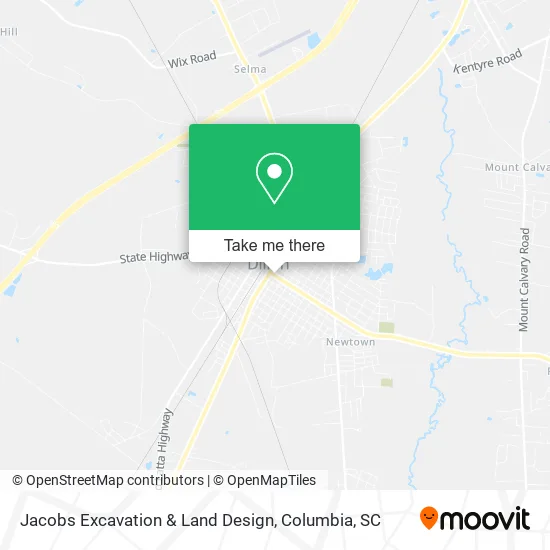 Jacobs Excavation & Land Design map