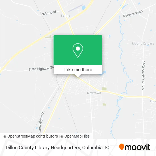 Dillon County Library Headquarters map