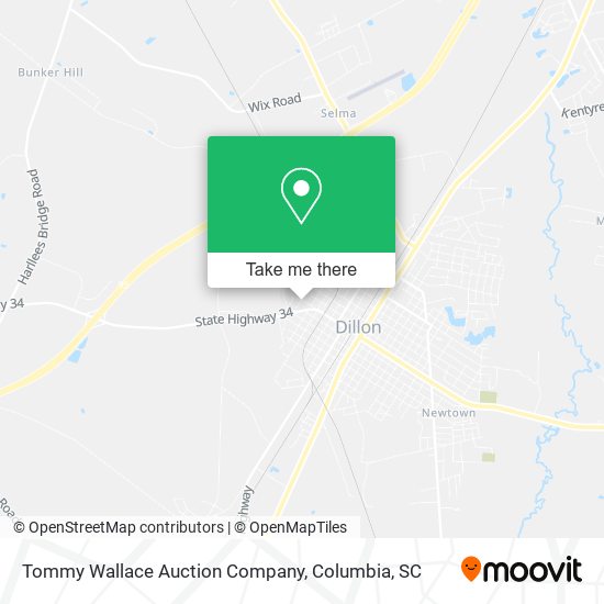Tommy Wallace Auction Company map