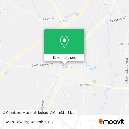 Roc's Towing map