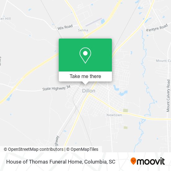 House of Thomas Funeral Home map