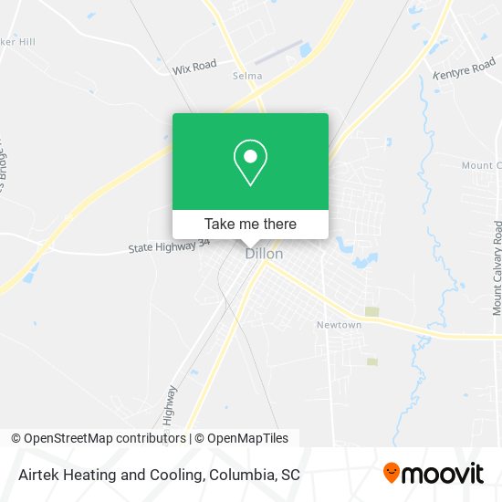 Airtek Heating and Cooling map