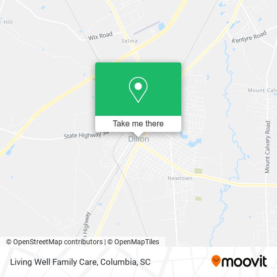 Living Well Family Care map