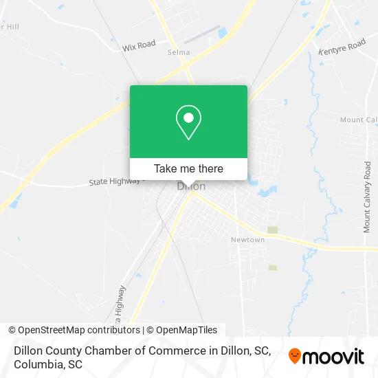 Dillon County Chamber of Commerce in Dillon, SC map