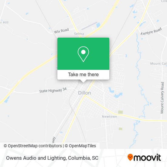 Owens Audio and Lighting map