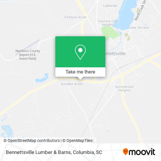 Bennettsville Lumber & Barns map