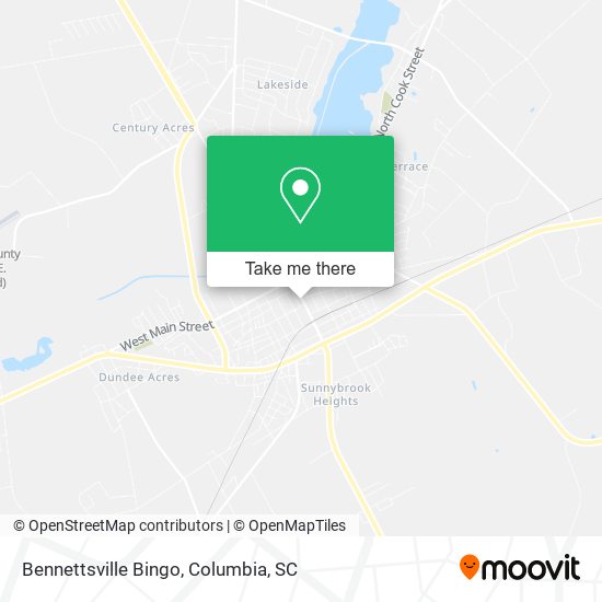 Mapa de Bennettsville Bingo