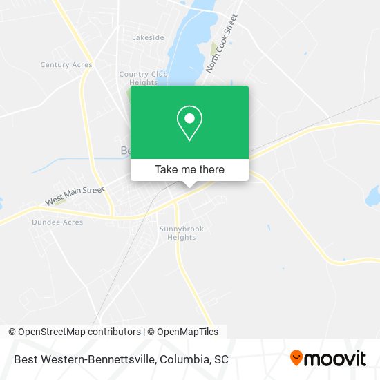 Best Western-Bennettsville map