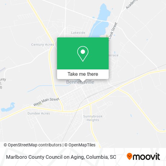 Marlboro County Council on Aging map