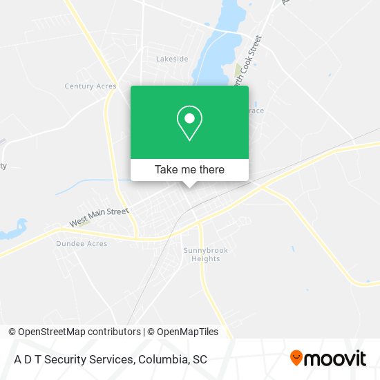 A D T Security Services map