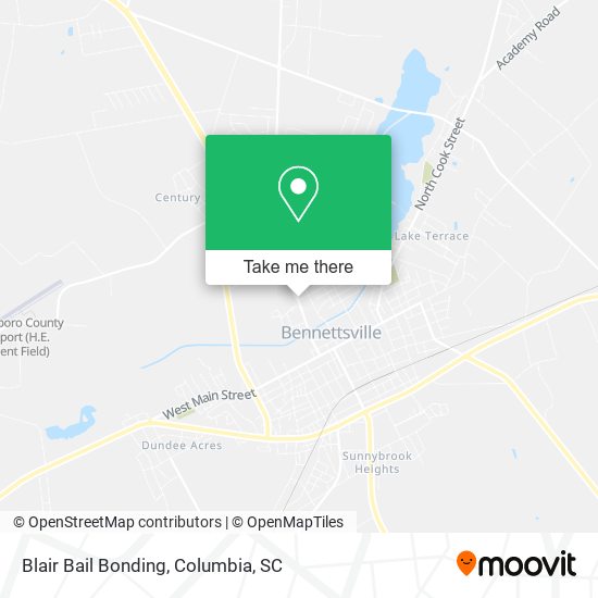 Blair Bail Bonding map