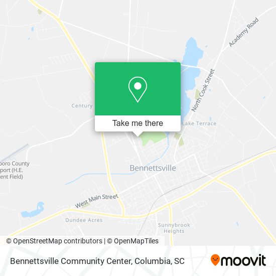 Mapa de Bennettsville Community Center