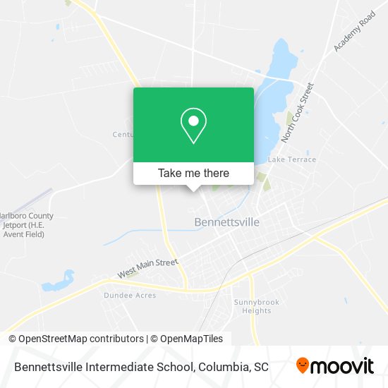 Bennettsville Intermediate School map