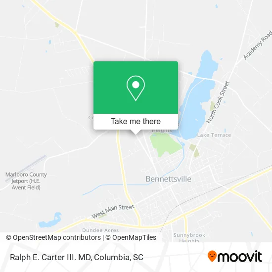 Ralph E. Carter III. MD map
