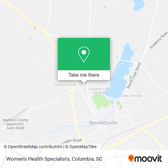 Women's Health Specialists map