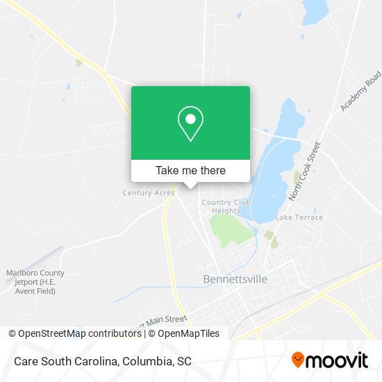Care South Carolina map