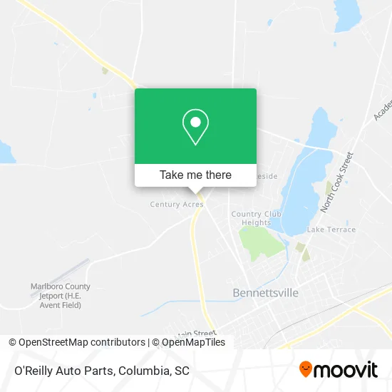 O'Reilly Auto Parts map