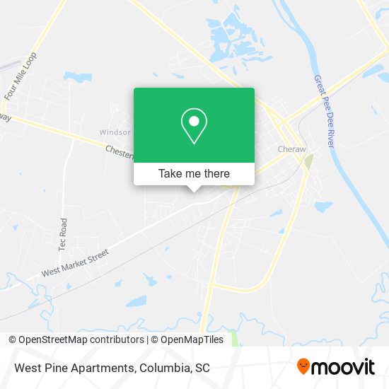 West Pine Apartments map