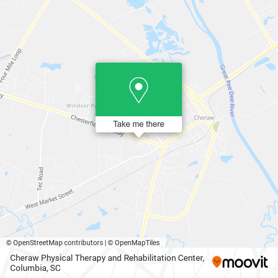 Cheraw Physical Therapy and Rehabilitation Center map