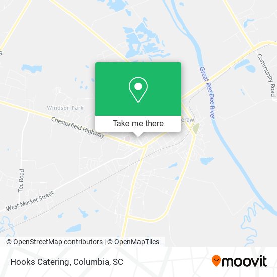 Hooks Catering map