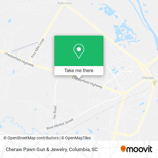 Cheraw Pawn Gun & Jewelry map